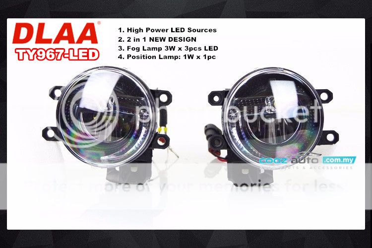 Perodua Myvi Lagi Best 20112014 2in1 3.5 Inch DLAA LED Daytime Running